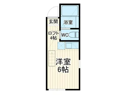 ユナイト根岸パステルナーク(ワンルーム/2階)の間取り写真
