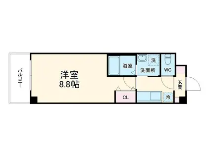 AILE石橋(1K/2階)の間取り写真