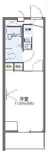 レオパレスプチベルク四番館(1K/3階)の間取り写真