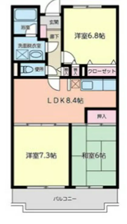 コンフォール北寺尾 1階階 間取り