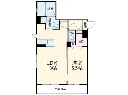 アンスリウム(1LDK/1階)の間取り写真