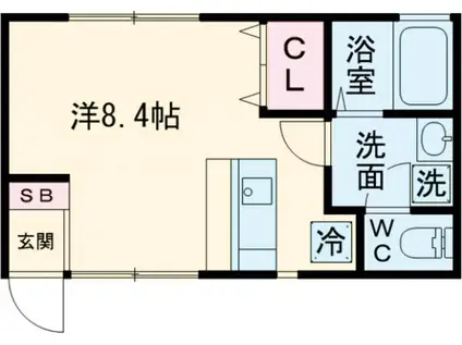 カネコハイツ(ワンルーム/1階)の間取り写真