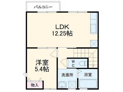 プリジェール馬塚(1LDK/2階)の間取り写真