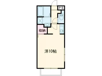 ル・荘ジロー(1DK/2階)の間取り写真