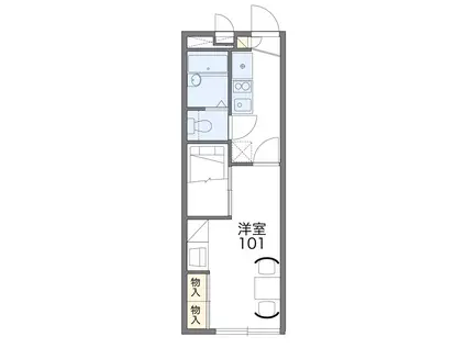 レオパレスクレインベール(1K/1階)の間取り写真