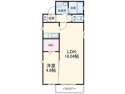 エントピアヤダⅡ(1LDK/2階)の間取り写真