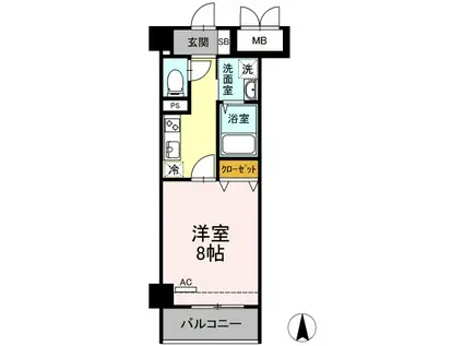 メゾン・ド・シルキー(1K/4階)の間取り写真