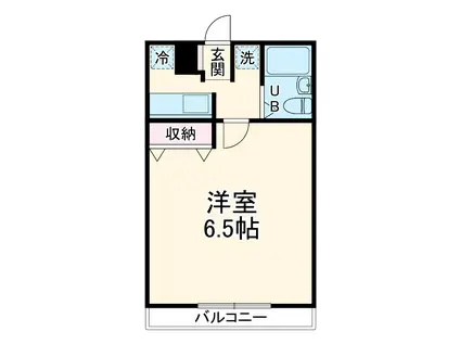 城北セブンティーン(1K/2階)の間取り写真