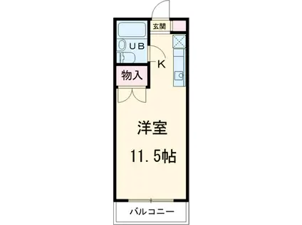 東芳ビル(1K/2階)の間取り写真