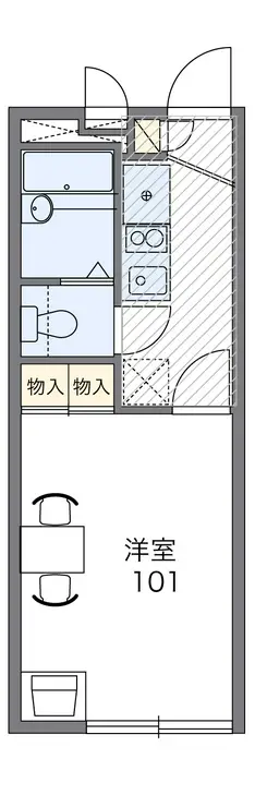 レオパレスデネブ 1階階 間取り