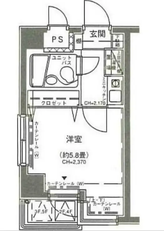 フェルテロアール祐天寺 2階階 間取り