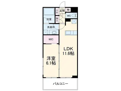 グランガーデンⅢ(1LDK/3階)の間取り写真