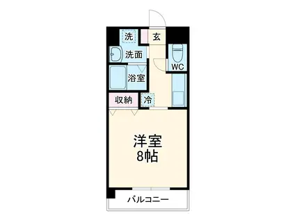 ストーンフィールド湘南Ⅱ(ワンルーム/2階)の間取り写真