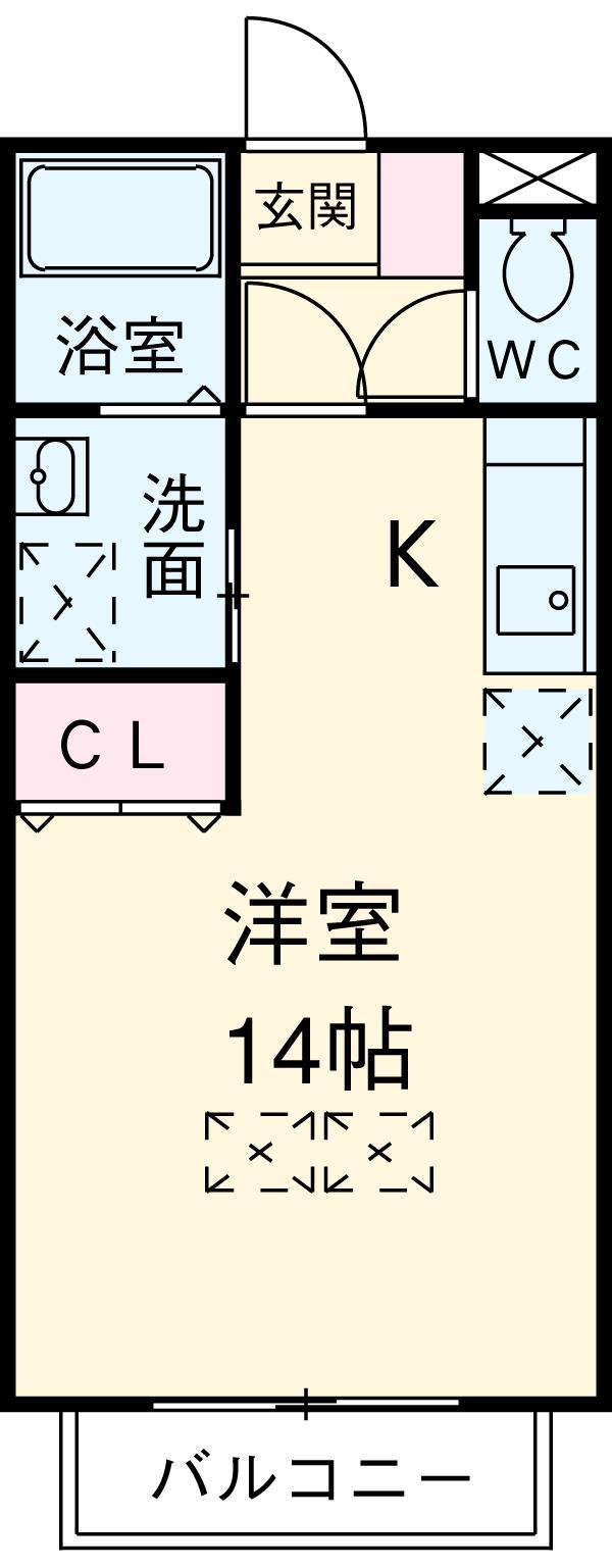 東武鉄道東上線 上福岡駅 徒歩10分 2階建 築18年(1K/1階)の間取り写真