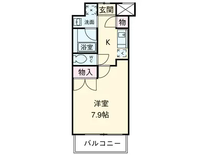 シティライフ望が丘(1K/3階)の間取り写真