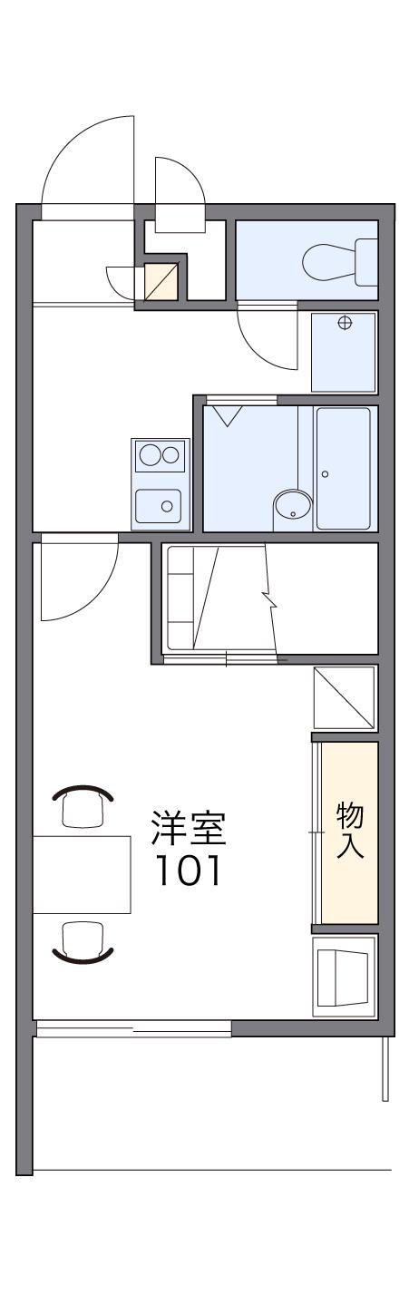 レオパレスYUU(1K/3階)の間取り写真