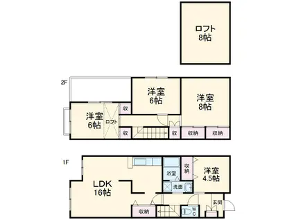 ドミールヤマノウチ(4LDK)の間取り写真