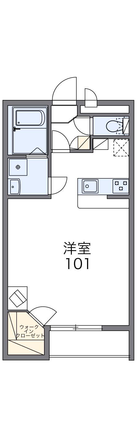 レオパレスマンダリーヌⅡ(1K/1階)の間取り写真