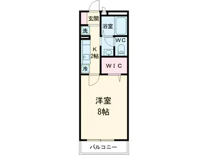 レジデンス北山(1K/1階)の間取り写真