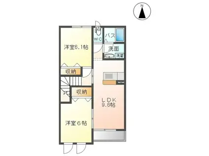 ロイヤル ハイム(2LDK/2階)の間取り写真