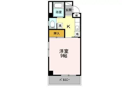 棒屋第2城北ハイツ(1K/2階)の間取り写真