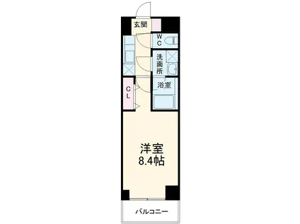 S-FORT行徳(1K/2階)の間取り写真