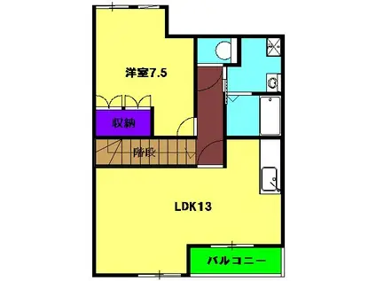 S・グランアルシュ(1LDK/2階)の間取り写真