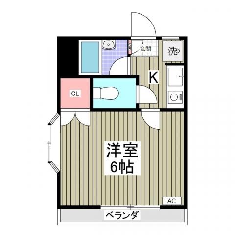 グレイス玉川学園2(1K/2階)の間取り写真