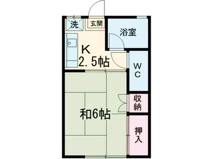 コートホルン(1K/2階)の間取り写真