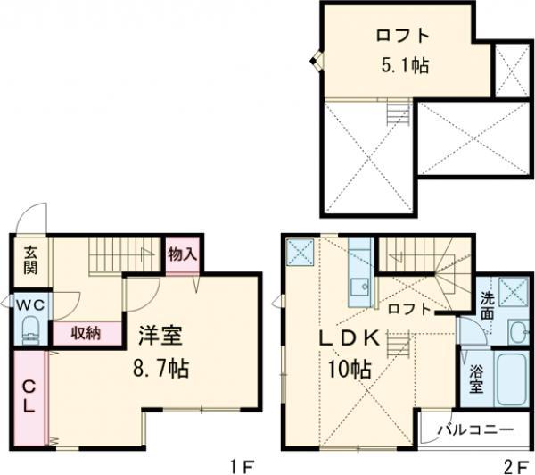 エス１アパート(1LDK)の間取り写真