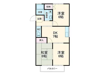 アルシェ(3DK/2階)の間取り写真