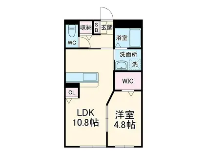 グランノワール(1LDK/1階)の間取り写真