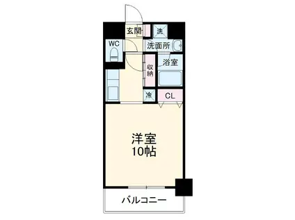 プルミエ ファヴール(1K/5階)の間取り写真