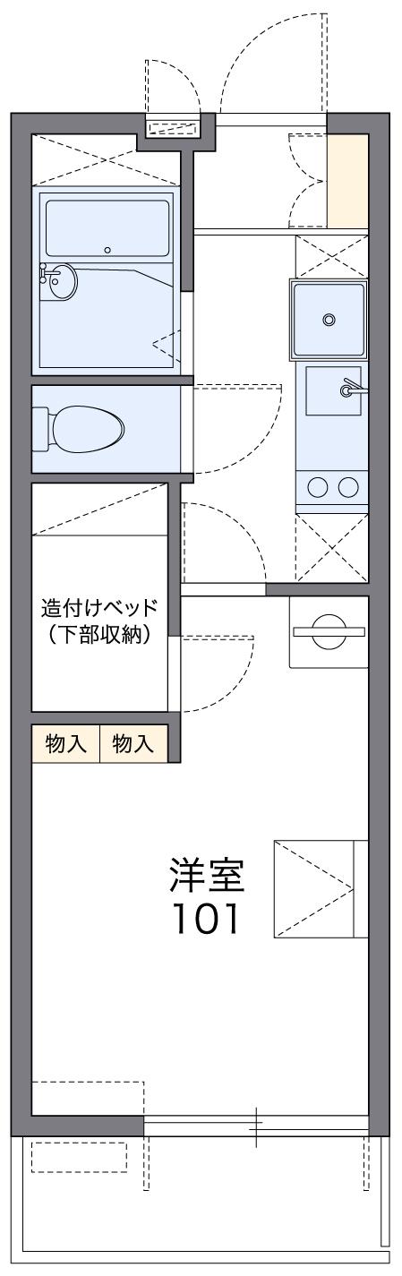 レオパレスシェルパ日進(1K/3階)の間取り写真