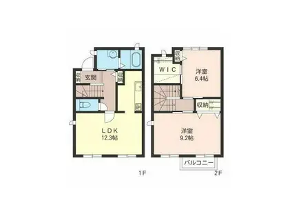 カクタス林(2LDK)の間取り写真