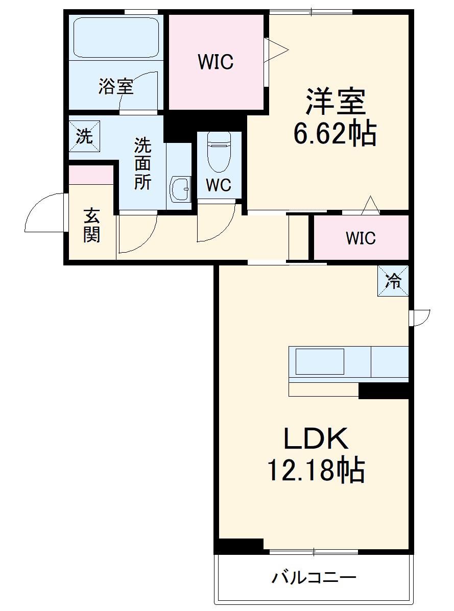サンラモン本山Ⅱ(1LDK/2階)の間取り写真