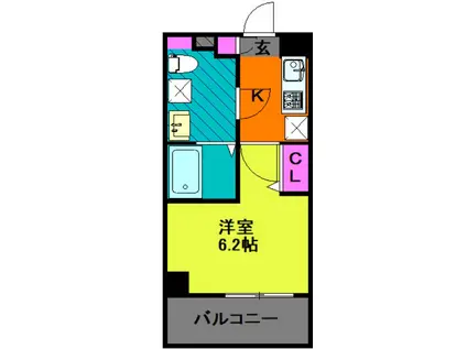 クレヴィスタ綾瀬(1K/7階)の間取り写真