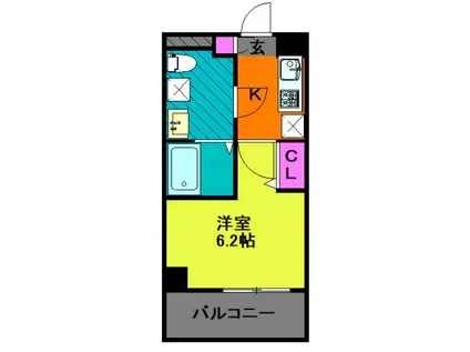 クレヴィスタ綾瀬(1K/8階)の間取り写真