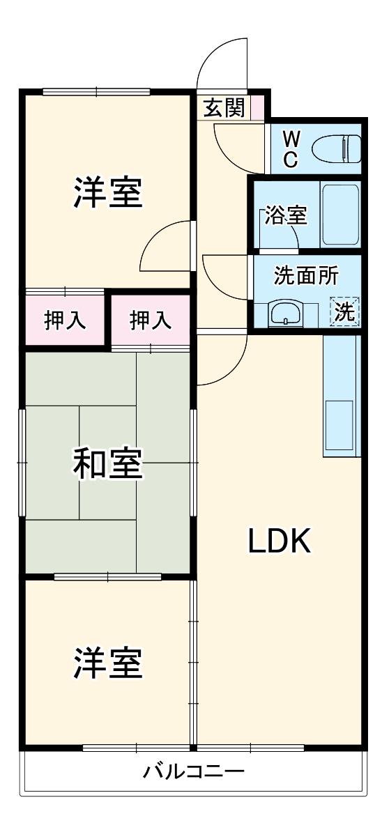 ARCADIAⅠ(3LDK/3階)の間取り写真