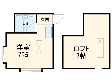 セゾン茅ヶ崎(ワンルーム/2階)の間取り写真