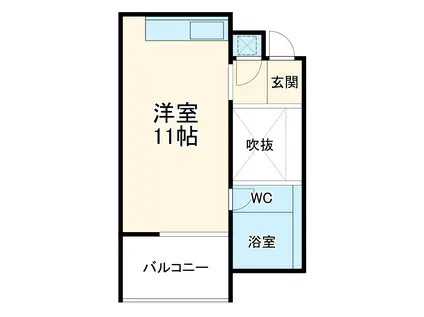 クレイタスパークⅤ(1K/2階)の間取り写真