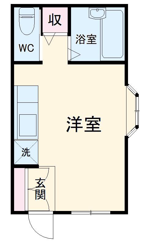 コスモス湘南(ワンルーム/1階)の間取り写真