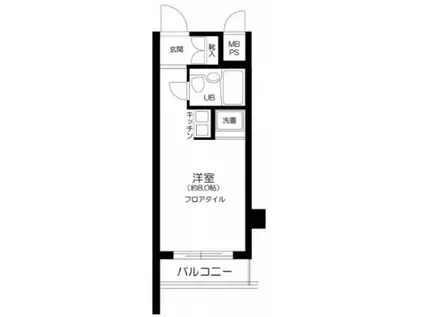 朝日プラザ北新宿(ワンルーム/3階)の間取り写真