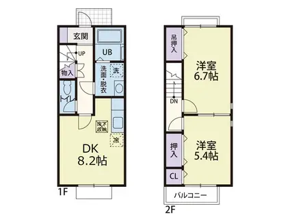 ＳｅｌｓｉａⅠ−Ａ(2LDK)の間取り写真