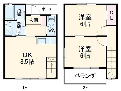 ベルメゾン(2LDK)の間取り写真