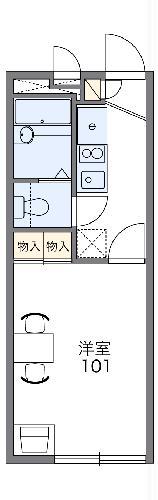 レオパレスAPRICOT(1K/2階)の間取り写真