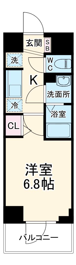 N-STAGE 松戸(1K/3階)の間取り写真