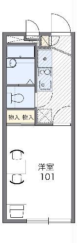 レオパレスシプレーヌ駅北(1K/1階)の間取り写真