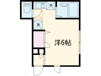ドエル喜多見(ワンルーム/1階)の間取り写真