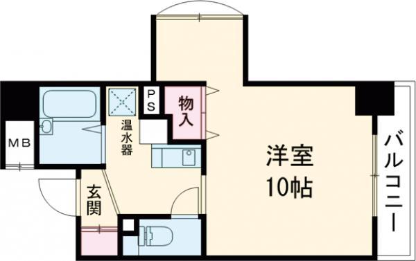 レスパスエラン(1K/2階)の間取り写真